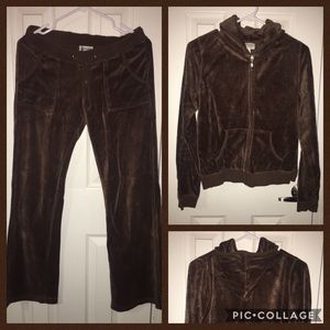 Brown Fleece Jogging Suit